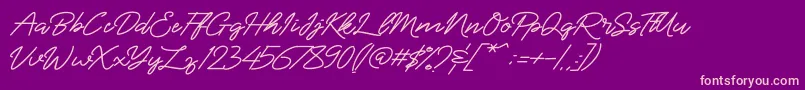 Semirang Font – Pink Fonts on Purple Background