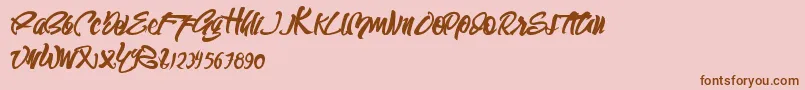 SEMPAK Font – Brown Fonts on Pink Background