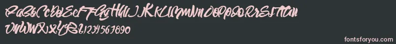 SEMPAK-fontti – vaaleanpunaiset fontit mustalla taustalla