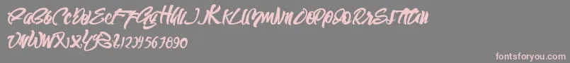 SEMPAK Font – Pink Fonts on Gray Background