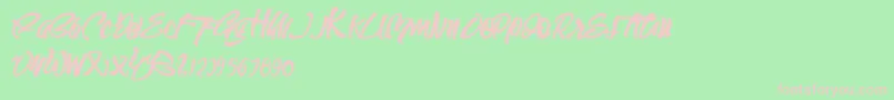 SEMPAK Font – Pink Fonts on Green Background