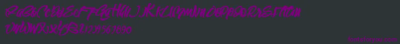 Шрифт SEMPAK – фиолетовые шрифты на чёрном фоне