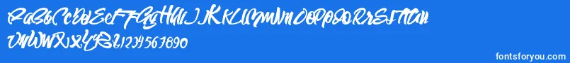 Шрифт SEMPAK – белые шрифты на синем фоне