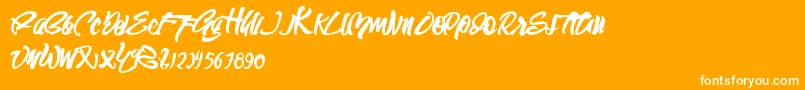 SEMPAK Font – White Fonts on Orange Background
