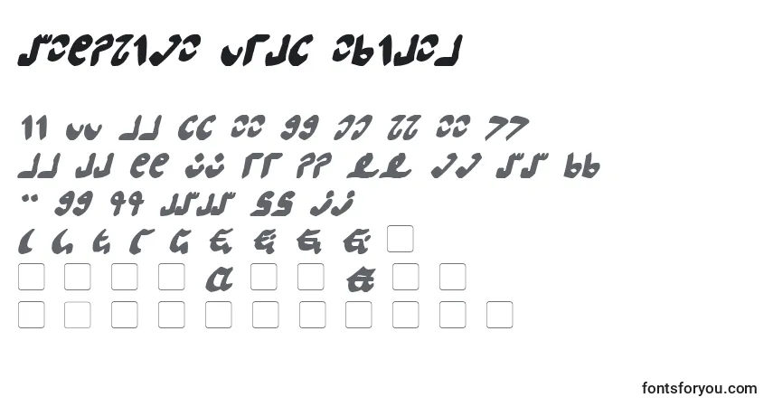 Schriftart Semphari Bold Italic – Alphabet, Zahlen, spezielle Symbole