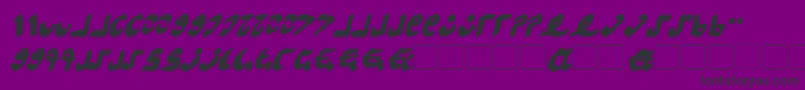 Czcionka Semphari Bold Italic – czarne czcionki na fioletowym tle