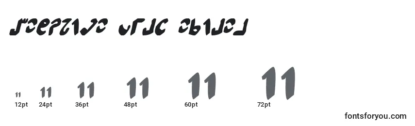 Größen der Schriftart Semphari Bold Italic