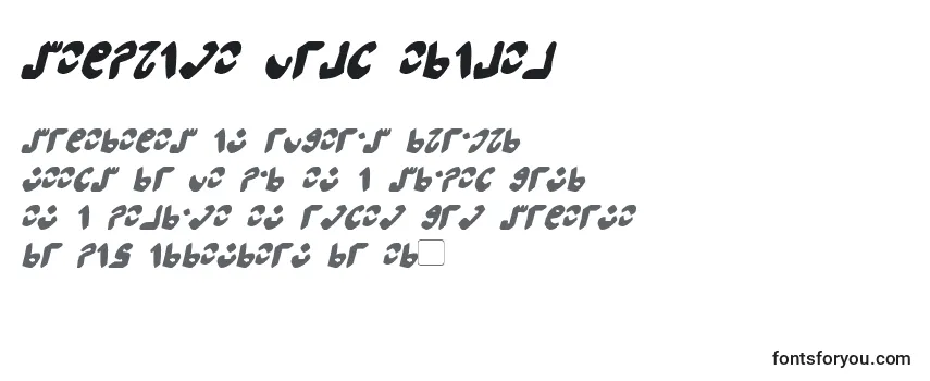Überblick über die Schriftart Semphari Bold Italic