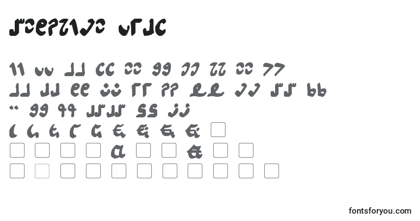 Schriftart Semphari Bold – Alphabet, Zahlen, spezielle Symbole