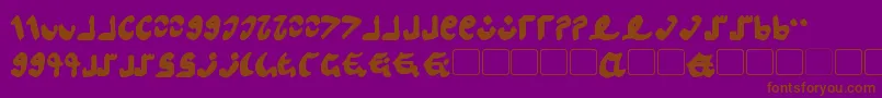 Шрифт Semphari Bold – коричневые шрифты на фиолетовом фоне