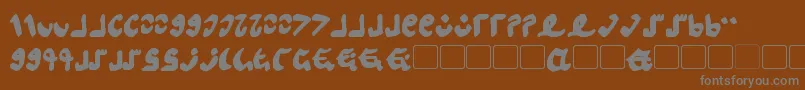 Semphari Bold Font – Gray Fonts on Brown Background