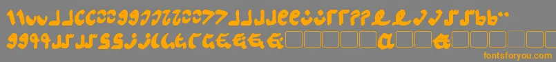 Semphari Bold-Schriftart – Orangefarbene Schriften auf grauem Hintergrund