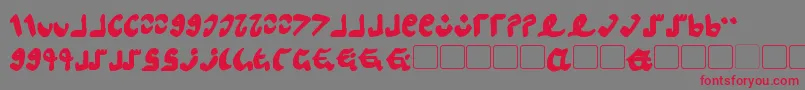 Semphari Bold Font – Red Fonts on Gray Background