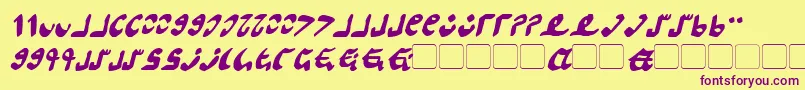 More about Semphari Italic Font Semphari Italic Font – Purple Fonts on Yellow Background