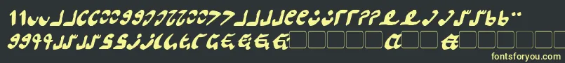 Semphari Italic Font – Yellow Fonts on Black Background