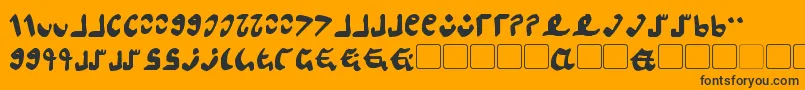 Semphari Font – Black Fonts on Orange Background