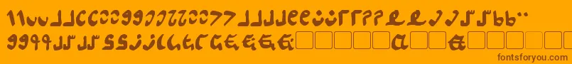 Semphari Font – Brown Fonts on Orange Background