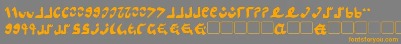 Semphari Font – Orange Fonts on Gray Background