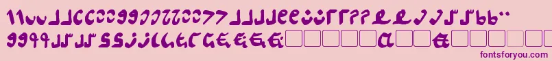 Semphari-Schriftart – Violette Schriften auf rosa Hintergrund