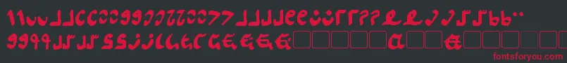 Semphari Font – Red Fonts on Black Background