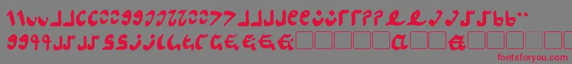 Semphari Font – Red Fonts on Gray Background