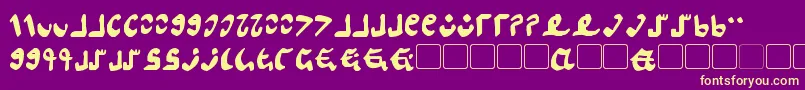 Więcej informacji o czcionce Semphari Czcionka Semphari – żółte czcionki na fioletowym tle