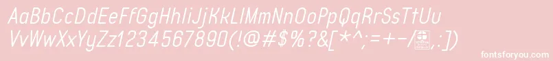 TypoQuikLightItalicDemo Font – White Fonts on Pink Background