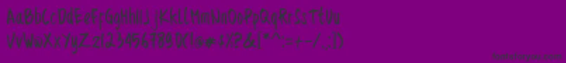 Sencillo Handdrawn Font – Black Fonts on Purple Background