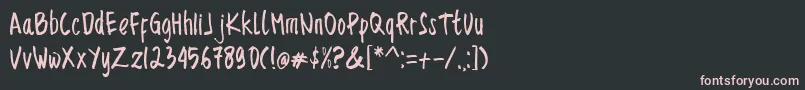Sencillo Handdrawn Font – Pink Fonts on Black Background