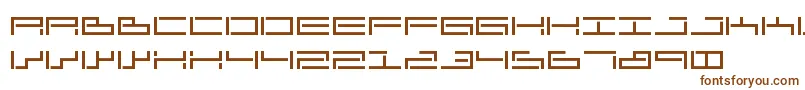 フォントsendhar   anascript – 白い背景に茶色のフォント