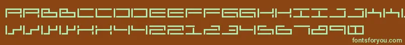 sendhar   anascript Font – Green Fonts on Brown Background