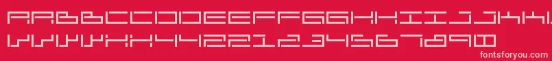 sendhar   anascript Font – Pink Fonts on Red Background