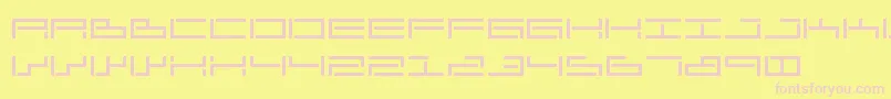 フォントsendhar   anascript – ピンクのフォント、黄色の背景