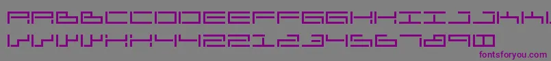 フォントsendhar   anascript – 紫色のフォント、灰色の背景