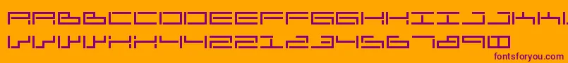 Шрифт sendhar   anascript – фиолетовые шрифты на оранжевом фоне