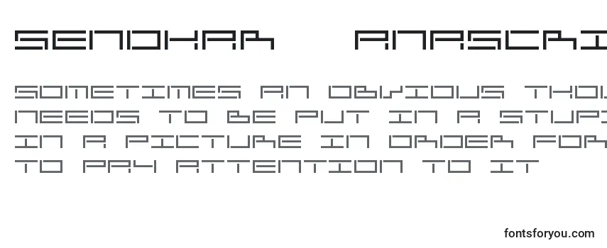 Sendhar   anascript フォントのレビュー