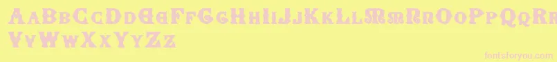 SenectusMorbus Font – Pink Fonts on Yellow Background