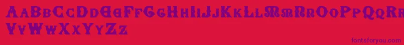 SenectusMorbus Font – Purple Fonts on Red Background