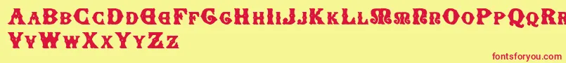 SenectusMorbus Font – Red Fonts on Yellow Background