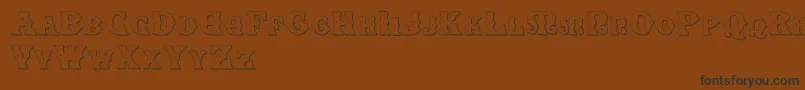SenectusMorbusTwo-Schriftart – Schwarze Schriften auf braunem Hintergrund