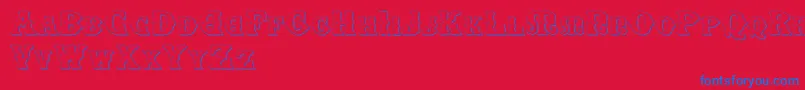 SenectusMorbusTwo Font – Blue Fonts on Red Background