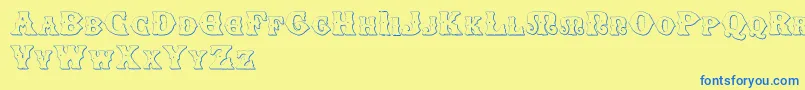 SenectusMorbusTwo Font – Blue Fonts on Yellow Background