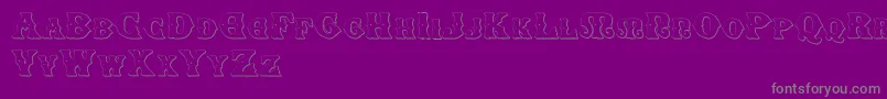 SenectusMorbusTwo-Schriftart – Graue Schriften auf violettem Hintergrund