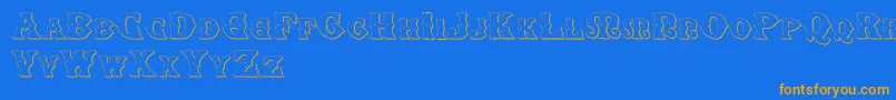 SenectusMorbusTwo Font – Orange Fonts on Blue Background