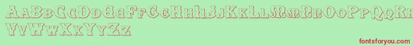 SenectusMorbusTwo Font – Red Fonts on Green Background