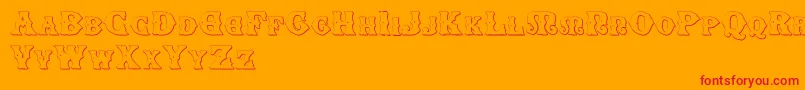 SenectusMorbusTwo-Schriftart – Rote Schriften auf orangefarbenem Hintergrund