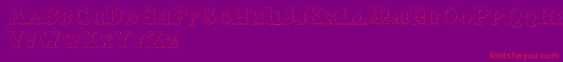 SenectusMorbusTwo Font – Red Fonts on Purple Background