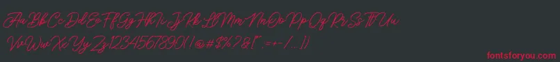 Sengkaling Demo-Schriftart – Rote Schriften auf schwarzem Hintergrund