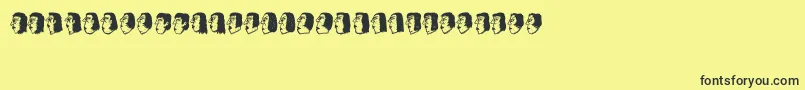 Senhoras Font – Black Fonts on Yellow Background