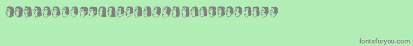 Senhoras Font – Gray Fonts on Green Background